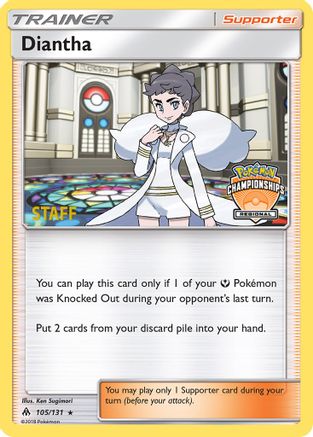 Diantha - 105/131 (Regional Championships) [Staff] (105) [League & Championship Cards] Reverse Holofoil - Deck Out Gaming