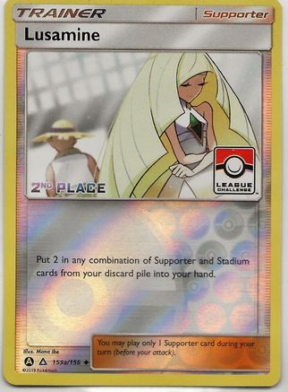 Lusamine - 153a/156 (League Challenge) [2nd Place] (153a) [League & Championship Cards] Reverse Holofoil - Deck Out Gaming