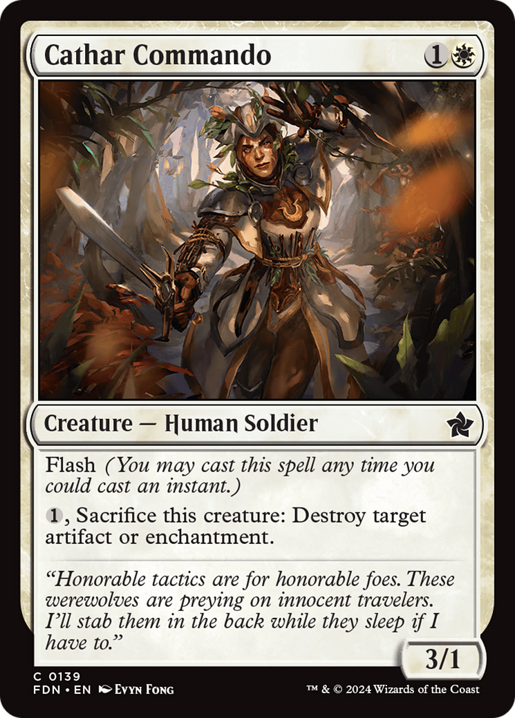 Cathar Commando (139) [Foundations] foil - Deck Out Gaming