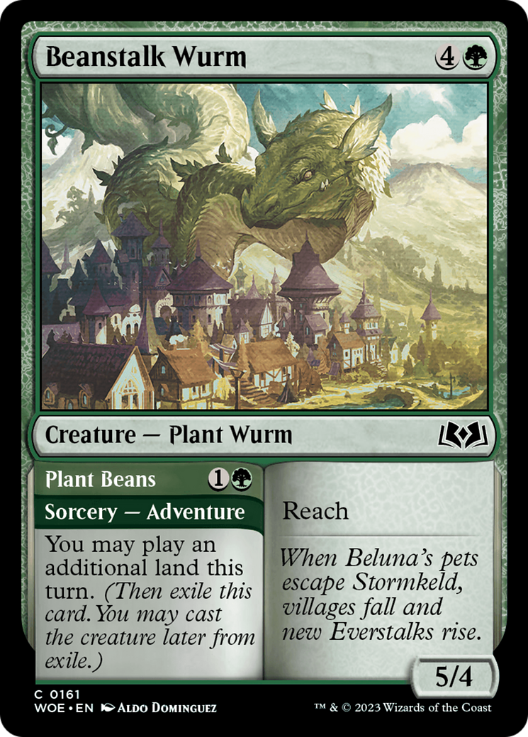 Beanstalk Wurm (161) [Wilds of Eldraine] foil - Deck Out Gaming