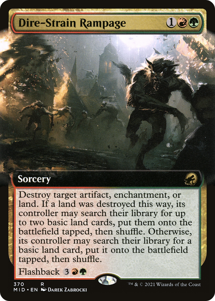 Dire-Strain Rampage (370) [Innistrad: Midnight Hunt] - Deck Out Gaming