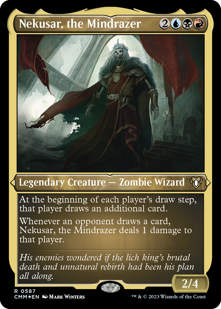 Nekusar, the Mindrazer (587) [Commander Masters] etched - Deck Out Gaming