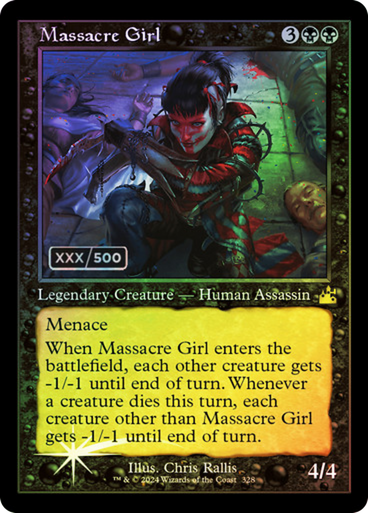 Massacre Girl (Retro Frame) (Serial Numbered) (328) [Ravnica Remastered] foil - Deck Out Gaming