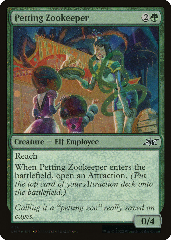 Petting Zookeeper (Galaxy Foil) (436) [Unfinity] foil - Deck Out Gaming