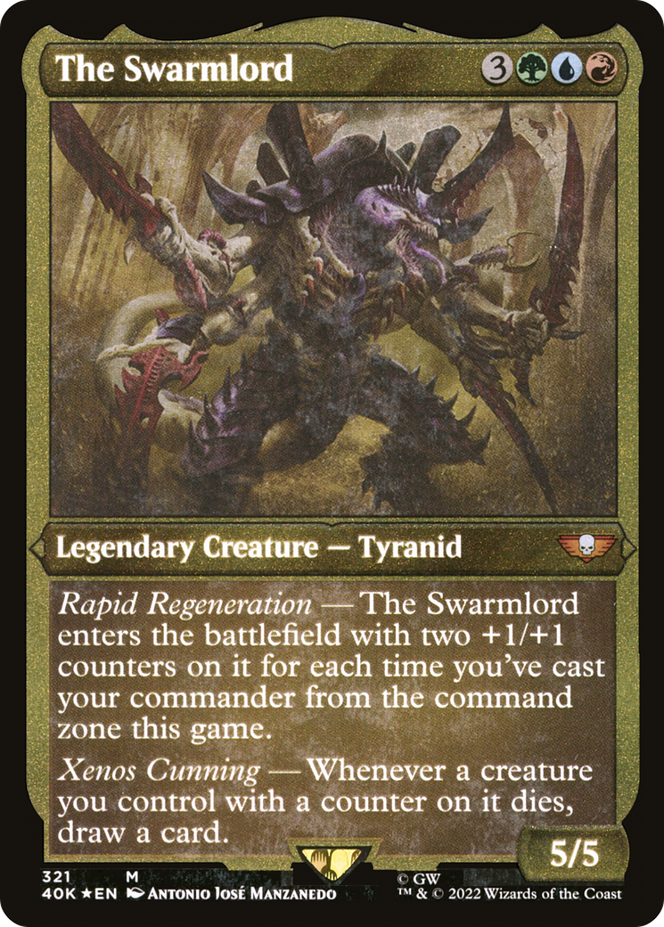 The Swarmlord (321) [Warhammer 40,000 Commander] etched - Deck Out Gaming