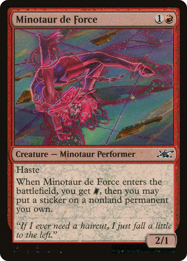 Minotaur de Force (Galaxy Foil) (400) [Unfinity] foil - Deck Out Gaming