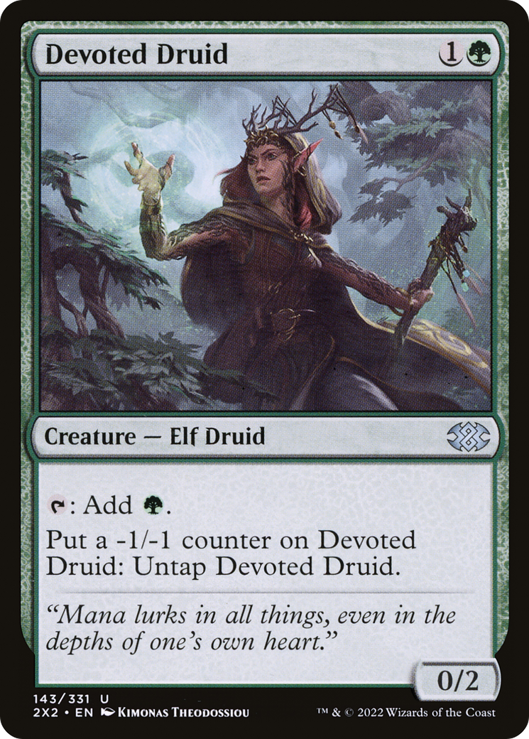 Devoted Druid (143) [Double Masters 2022] - Deck Out Gaming