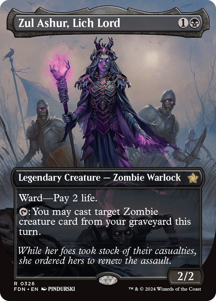 Zul Ashur, Lich Lord (Borderless) (326) [Foundations] foil - Deck Out Gaming