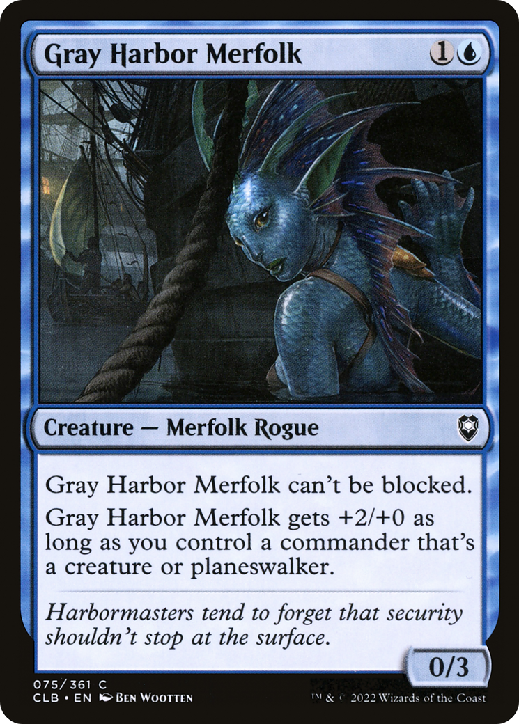 Gray Harbor Merfolk (75) [Commander Legends: Battle for Baldur's Gate] foil - Deck Out Gaming