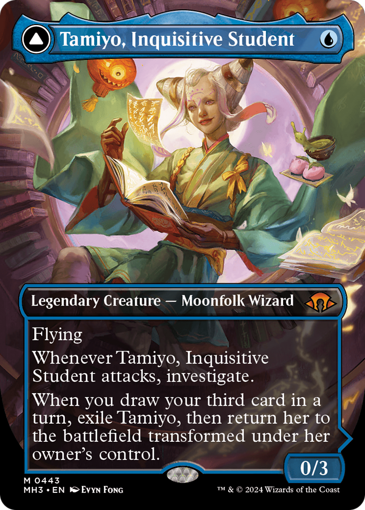 Tamiyo, Inquisitive Student (Borderless) (443) [Modern Horizons 3] foil - Deck Out Gaming