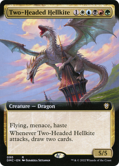 Two-Headed Hellkite (Extended Art) (90) [Commander: Dominaria United] - Deck Out Gaming