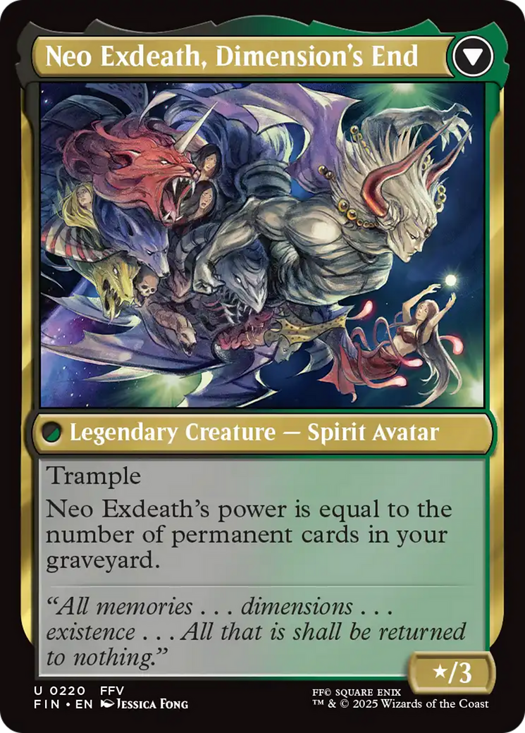 Exdeath, Void Warlock // Neo Exdeath, Dimension's End (220) [FINAL FANTASY] foil - Deck Out Gaming
