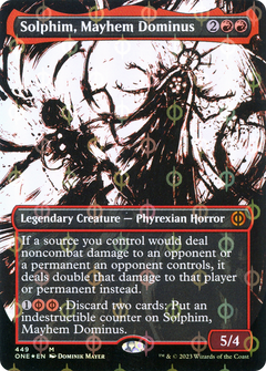 Solphim, Mayhem Dominus (Showcase) (Step-and-Compleat Foil) (449) [Phyrexia: All Will Be One] foil - Deck Out Gaming