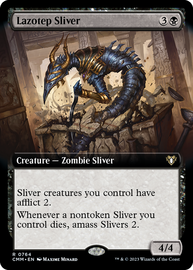 Lazotep Sliver (Extended Art) (764) [Commander Masters] foil - Deck Out Gaming