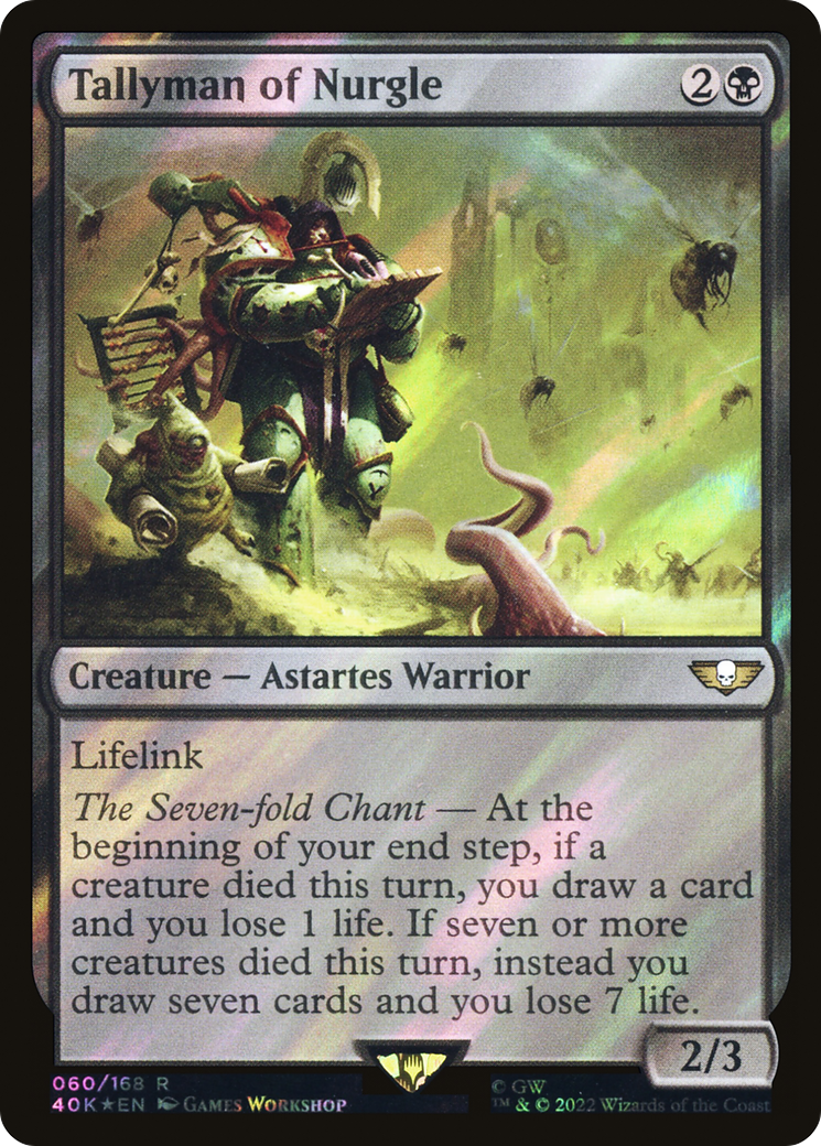 Tallyman of Nurgle (Surge Foil) (60) [Warhammer 40,000 Commander] foil - Deck Out Gaming