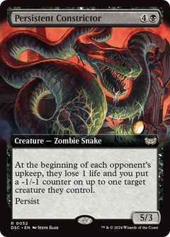 Persistent Constrictor (Extended Art) (52) [Duskmourn: House of Horror Commander] - Deck Out Gaming