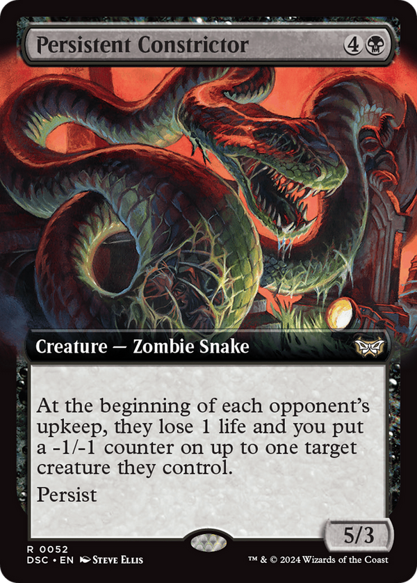 Persistent Constrictor (Extended Art) (52) [Duskmourn: House of Horror Commander] - Deck Out Gaming