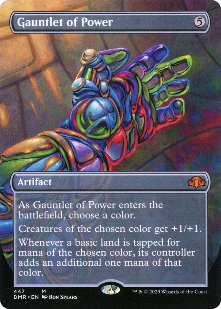 Gauntlet of Power (Borderless) (447) [Dominaria Remastered] foil - Deck Out Gaming