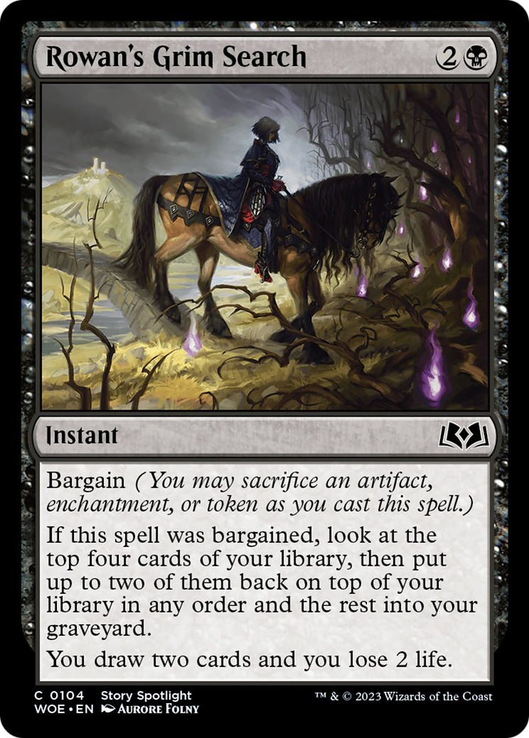 Rowan's Grim Search (104) [Wilds of Eldraine] foil - Deck Out Gaming