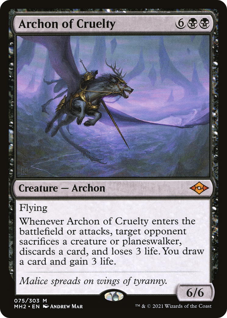 Archon of Cruelty (75) [Modern Horizons 2] foil - Deck Out Gaming