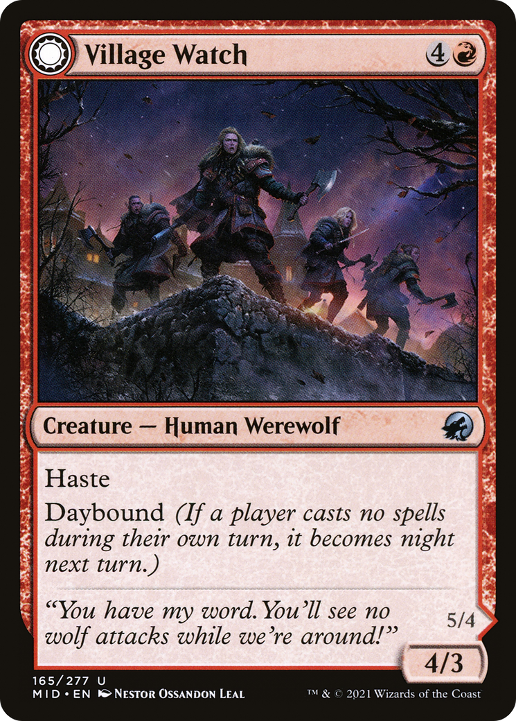 Village Watch // Village Reavers (165) [Innistrad: Midnight Hunt] foil - Deck Out Gaming