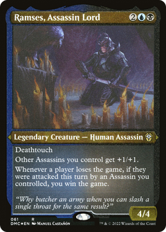 Ramses, Assassin Lord (61) [Dominaria United Commander] etched - Deck Out Gaming