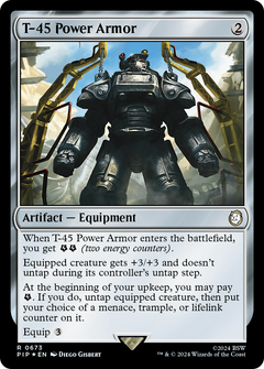 T-45 Power Armor (Surge Foil) (673) [Fallout] foil - Deck Out Gaming