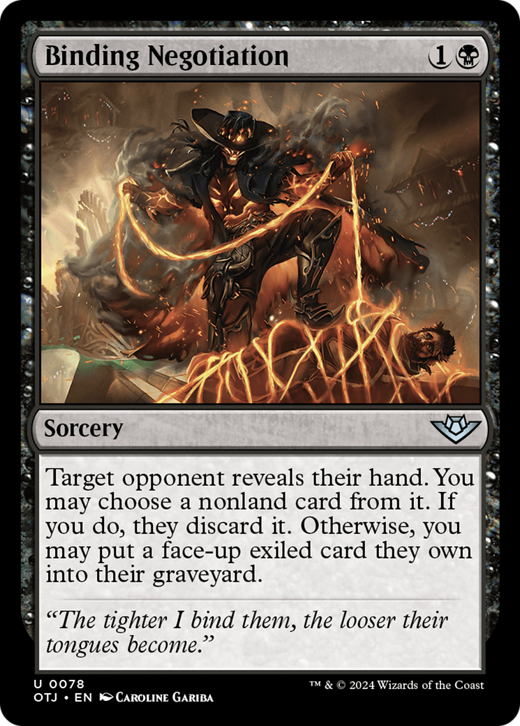 Binding Negotiation (78) [Outlaws of Thunder Junction] foil - Deck Out Gaming