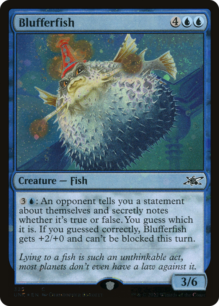 Blufferfish (Galaxy Foil) (325) [Unfinity] foil - Deck Out Gaming