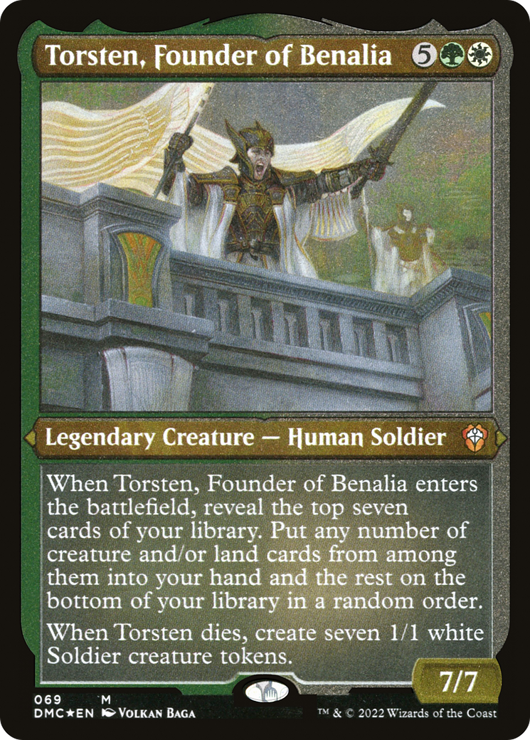 Torsten, Founder of Benalia (69) [Dominaria United Commander] etched - Deck Out Gaming