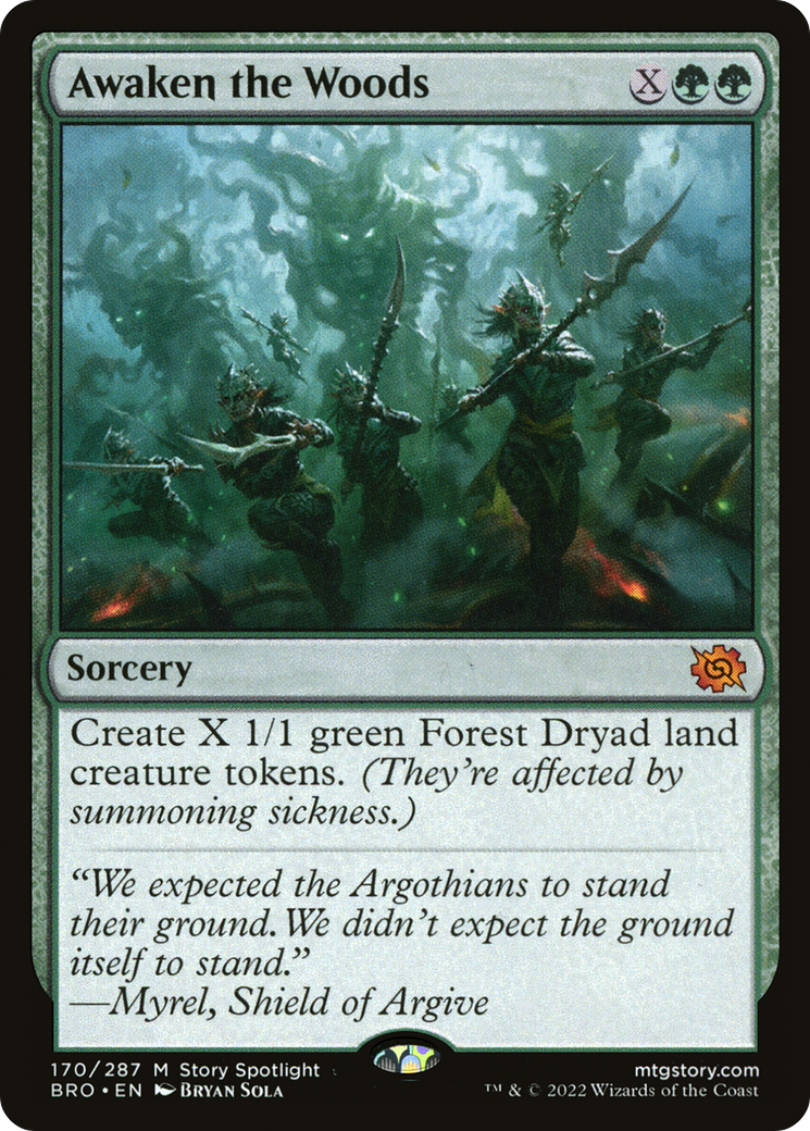 Awaken the Woods (170) [The Brothers' War] foil - Deck Out Gaming