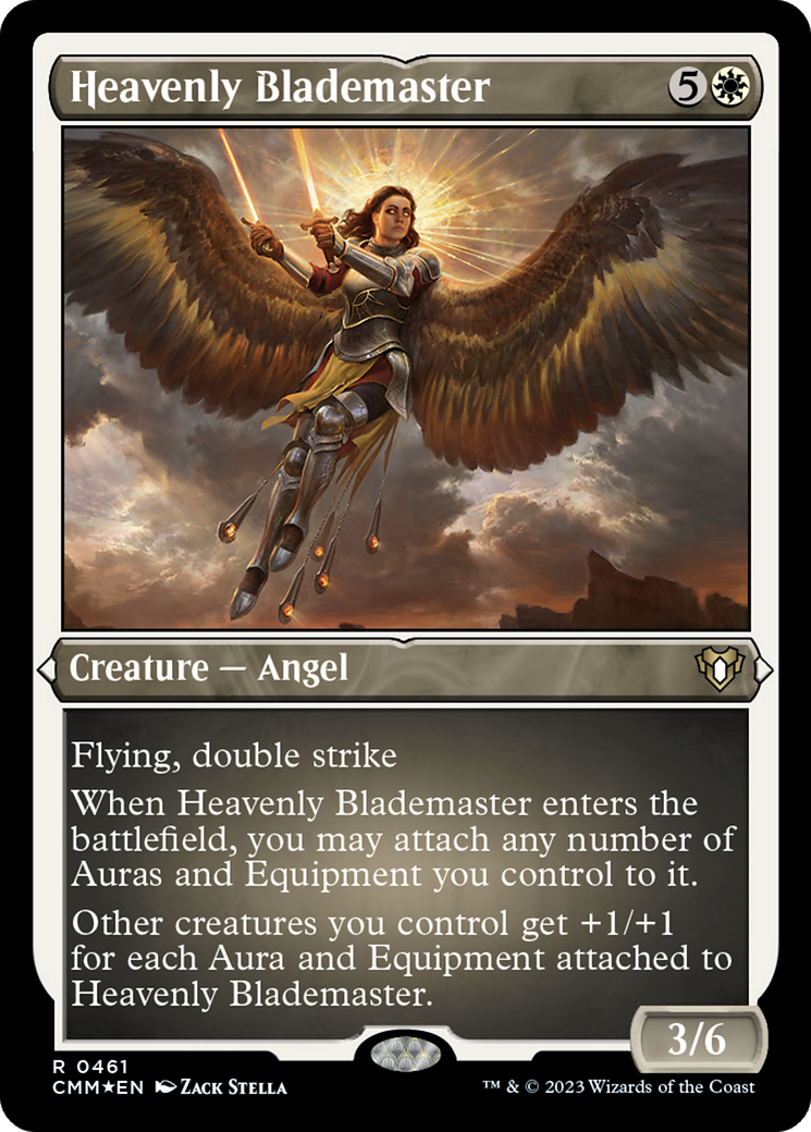 Heavenly Blademaster (461) [Commander Masters] etched - Deck Out Gaming