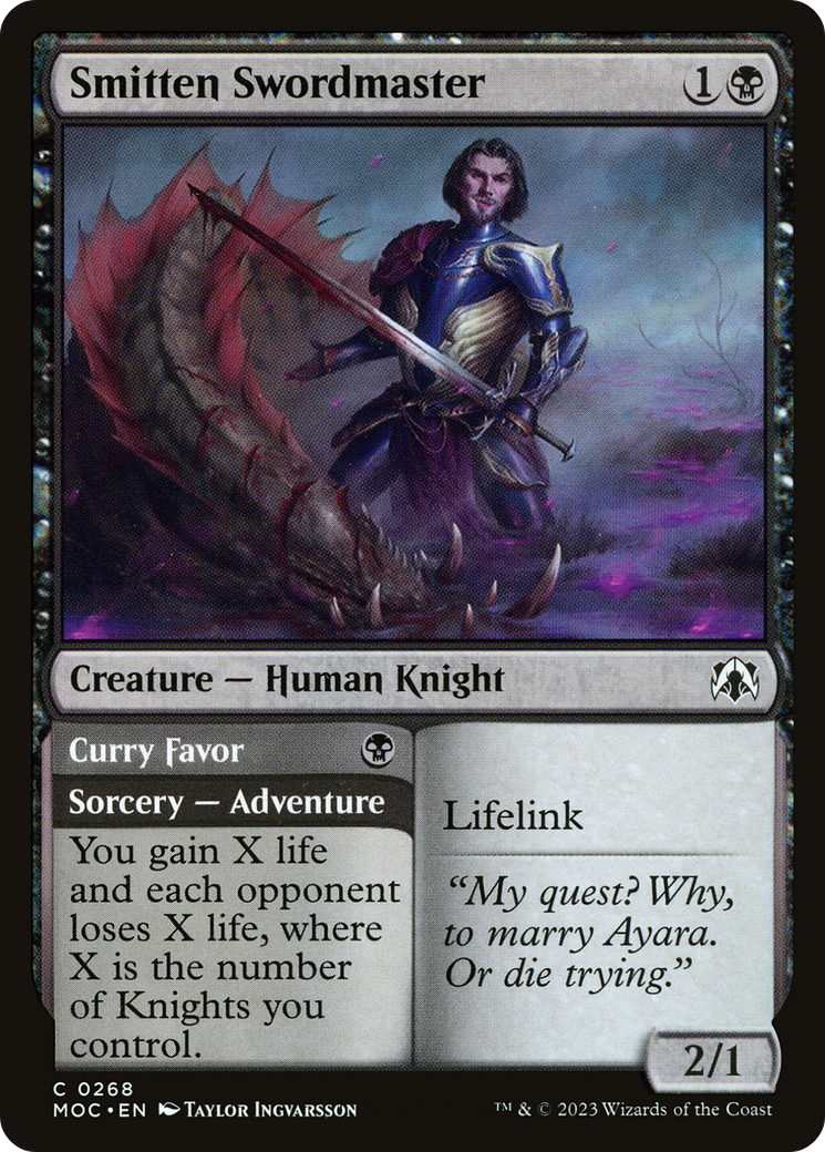 Smitten Swordmaster (268) [March of the Machine Commander] - Deck Out Gaming