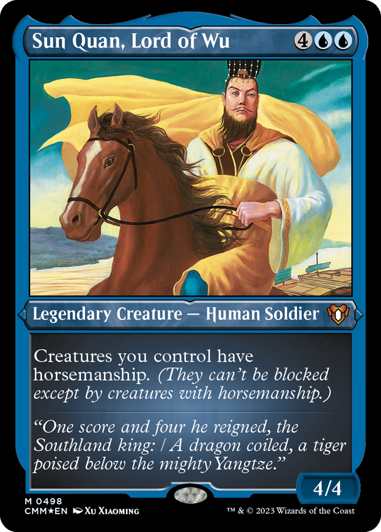 Sun Quan, Lord of Wu (498) [Commander Masters] etched - Deck Out Gaming