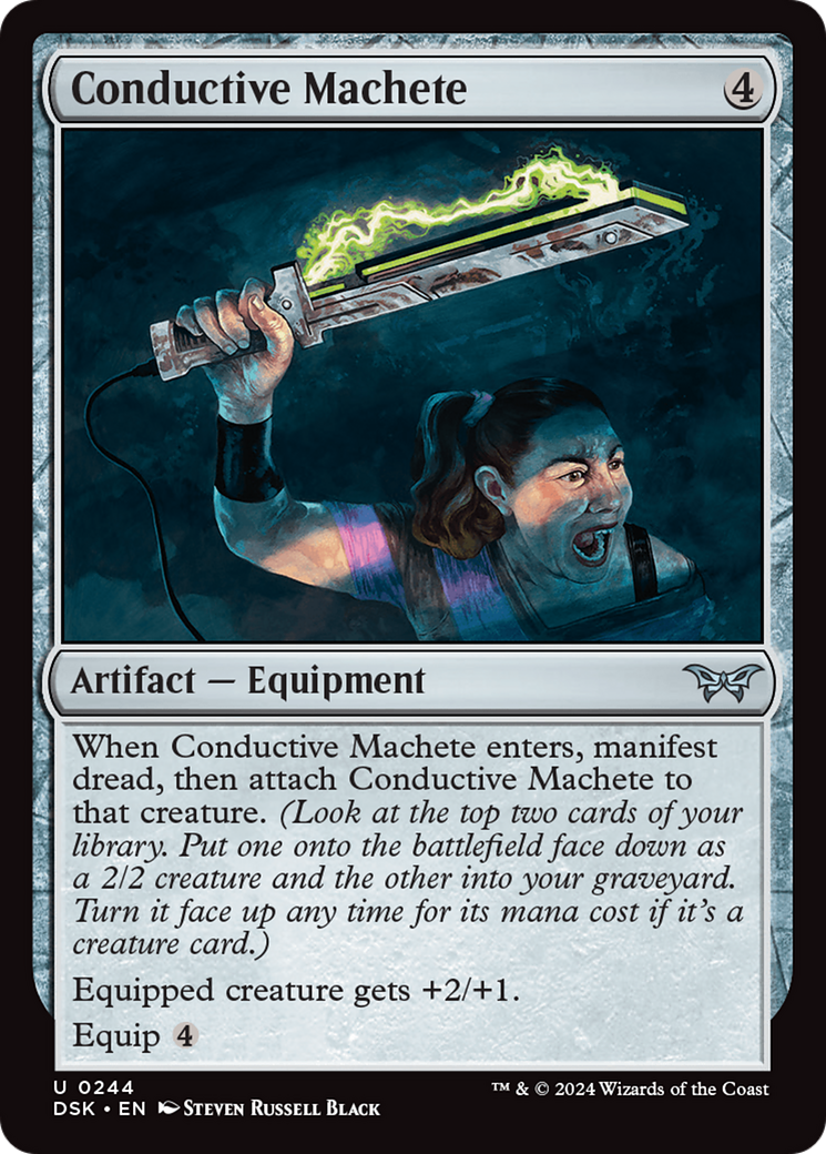 Conductive Machete (244) [Duskmourn: House of Horror] - Deck Out Gaming
