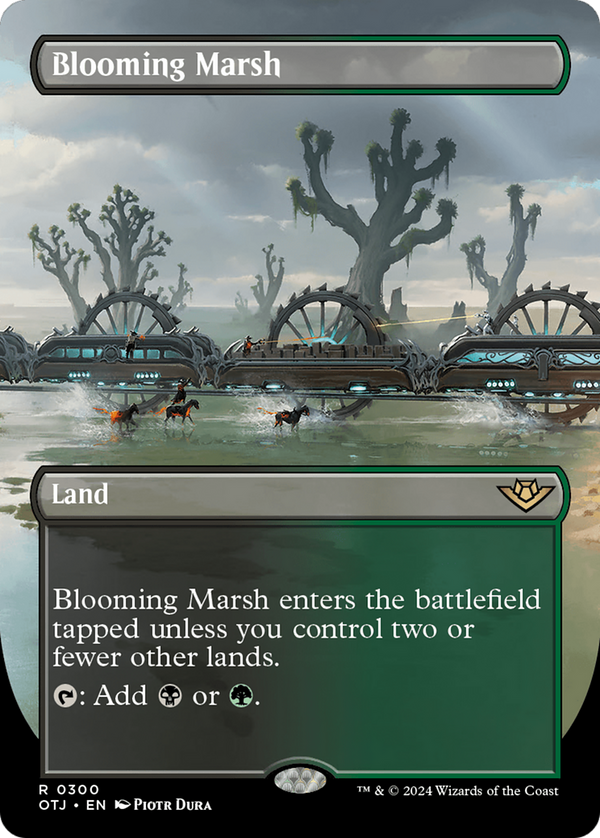 Blooming Marsh (Borderless) (300) [Outlaws of Thunder Junction] foil - Deck Out Gaming