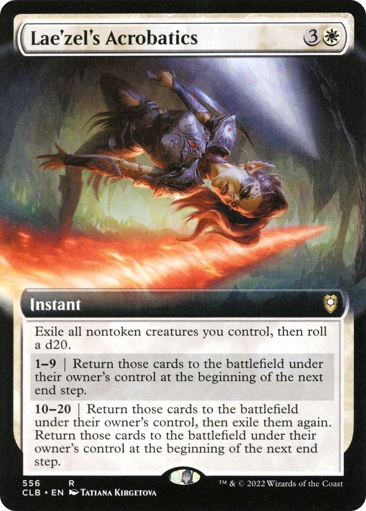 Lae'zel's Acrobatics (Extended Art) (556) [Commander Legends: Battle for Baldur's Gate] foil - Deck Out Gaming