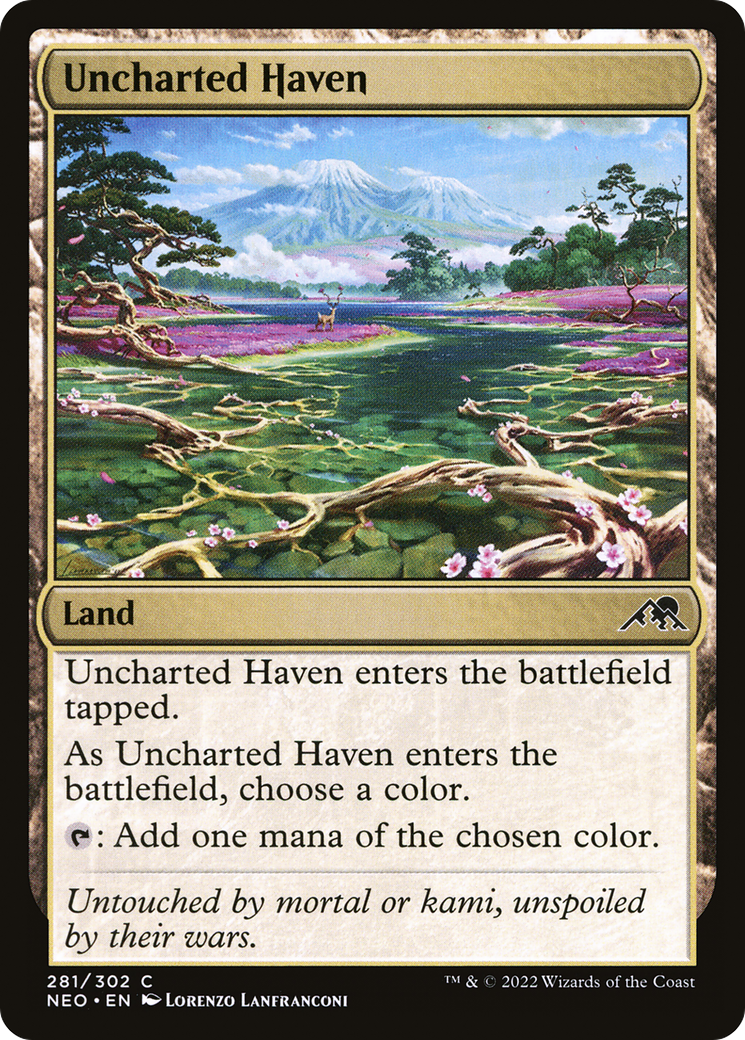 Uncharted Haven (281) [Kamigawa: Neon Dynasty] - Deck Out Gaming