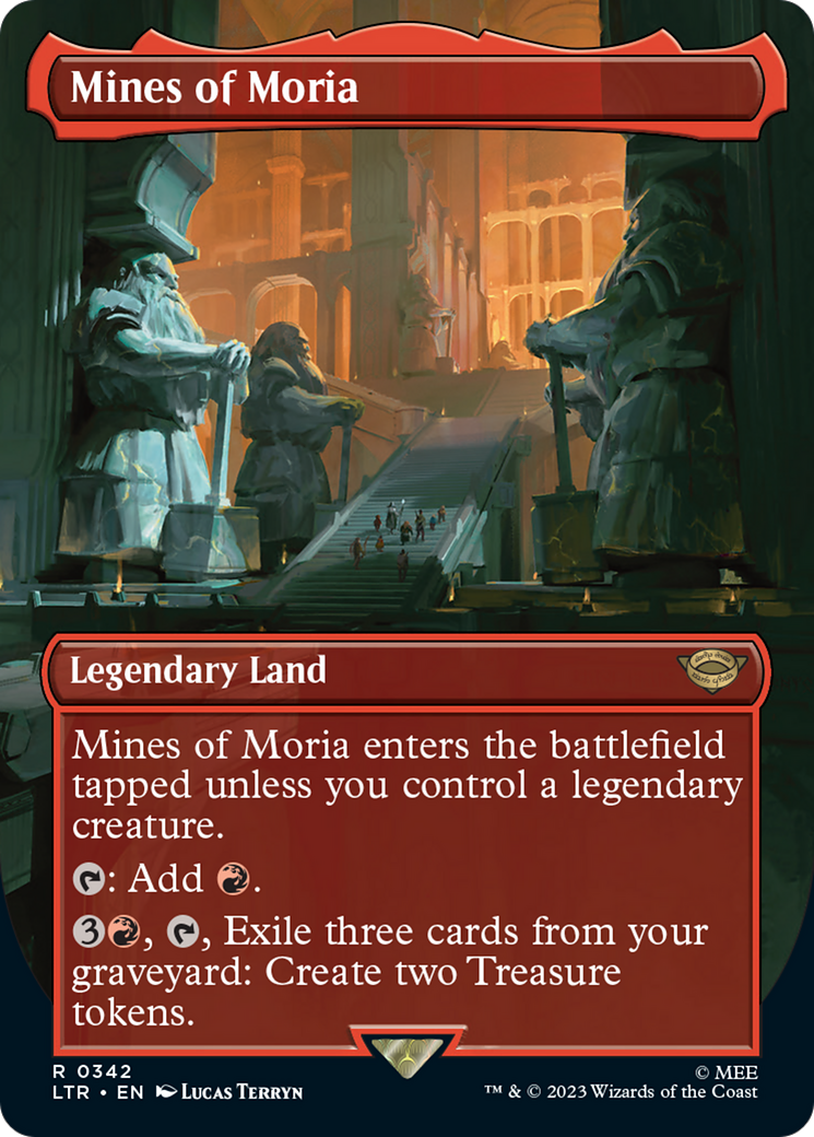 Mines of Moria (Borderless) (342) [The Lord of the Rings: Tales of Middle-earth] foil - Deck Out Gaming