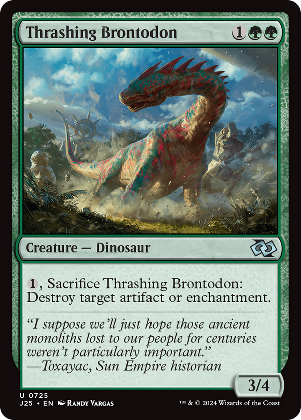 Thrashing Brontodon (725) [Foundations Jumpstart] - Deck Out Gaming