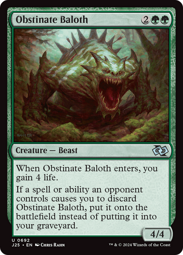 Obstinate Baloth (692) [Foundations Jumpstart] - Deck Out Gaming