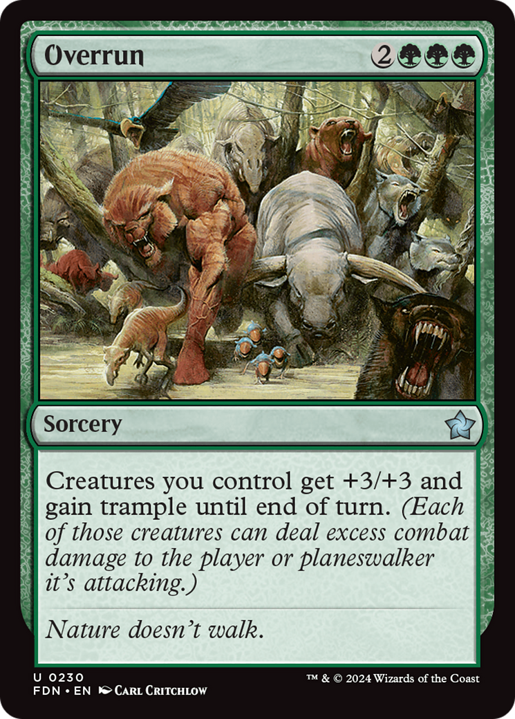 Overrun (230) [Foundations] foil - Deck Out Gaming