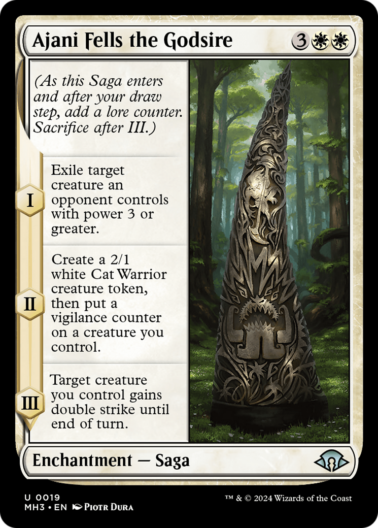 Ajani Fells the Godsire (19) [Modern Horizons 3] foil - Deck Out Gaming