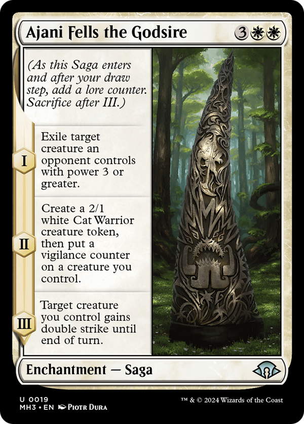 Ajani Fells the Godsire (19) [Modern Horizons 3] - Deck Out Gaming