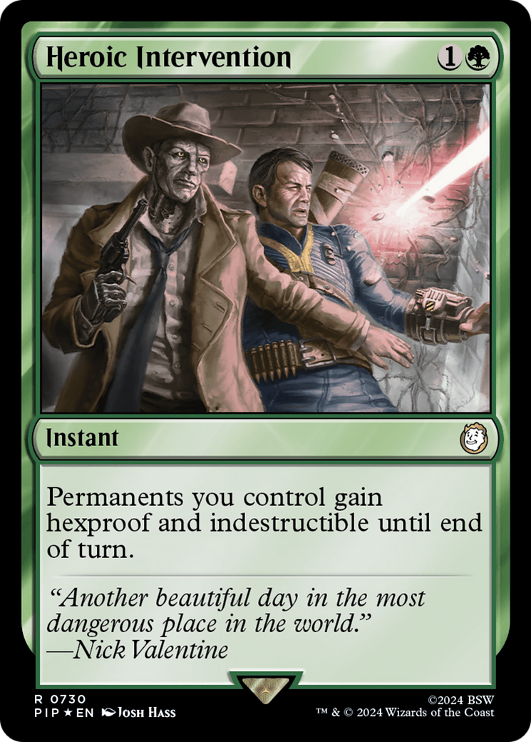 Heroic Intervention (Surge Foil) (730) [Fallout] foil - Deck Out Gaming
