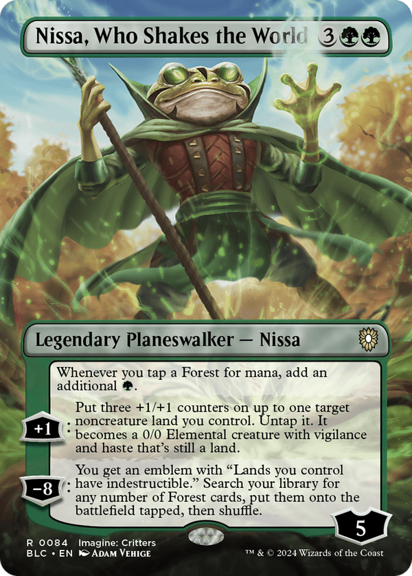 Nissa, Who Shakes the World (Borderless) (84) [Bloomburrow Commander] - Deck Out Gaming
