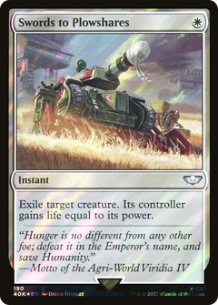 Swords to Plowshares (Surge Foil) (190) [Warhammer 40,000 Commander] foil - Deck Out Gaming