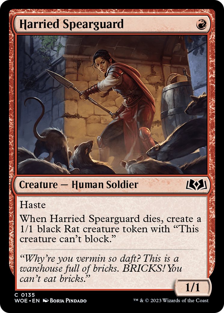 Harried Spearguard (135) [Wilds of Eldraine] foil - Deck Out Gaming