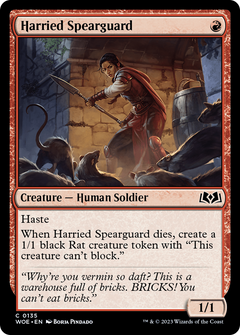 Harried Spearguard (135) [Wilds of Eldraine] foil - Deck Out Gaming