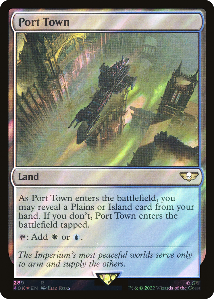 Port Town (Surge Foil) (289) [Warhammer 40,000 Commander] foil - Deck Out Gaming